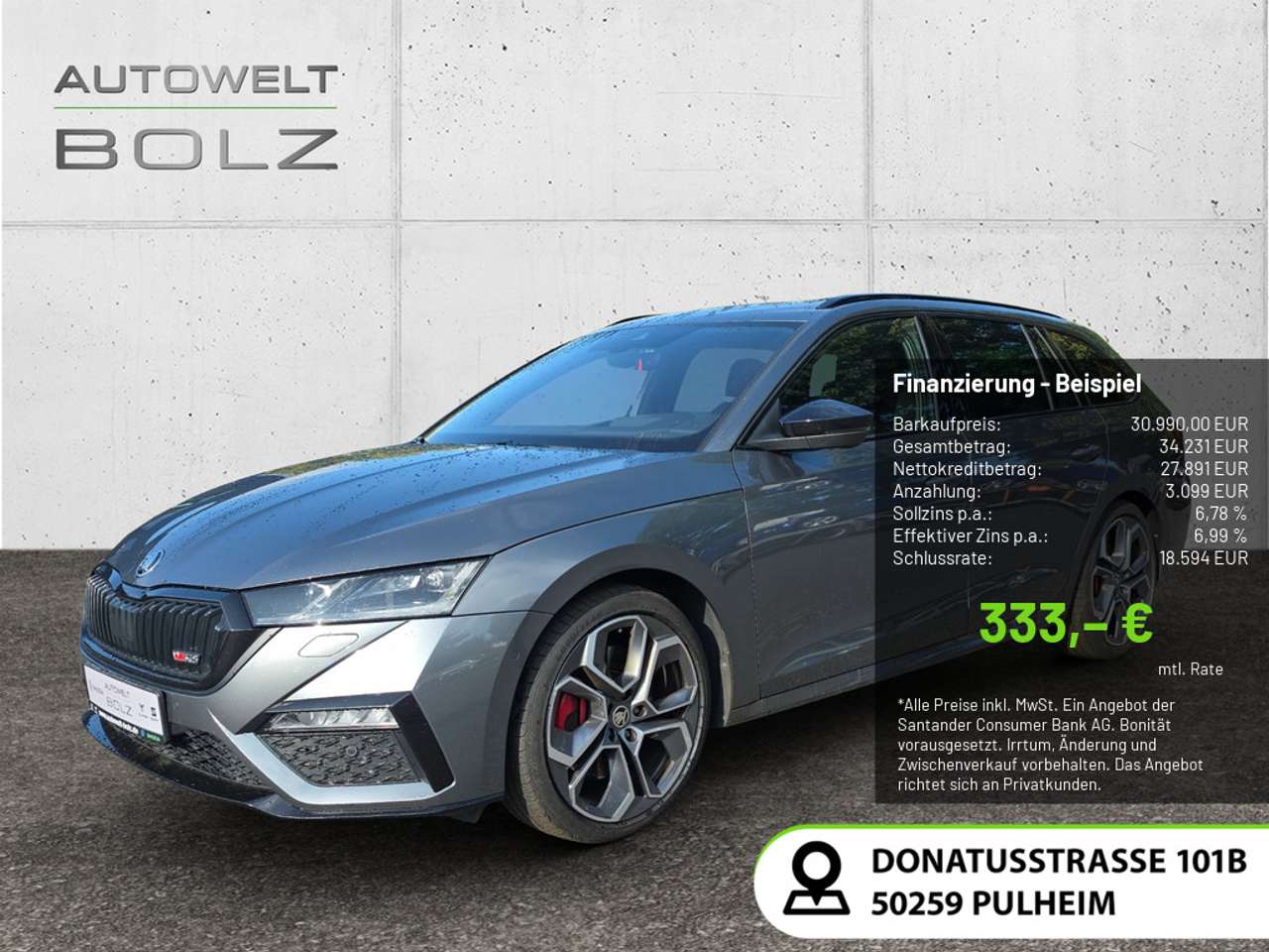 Skoda Octavia — Skoda Octavia Combi 2.0 TSI RS HUD LED NAVI PANO