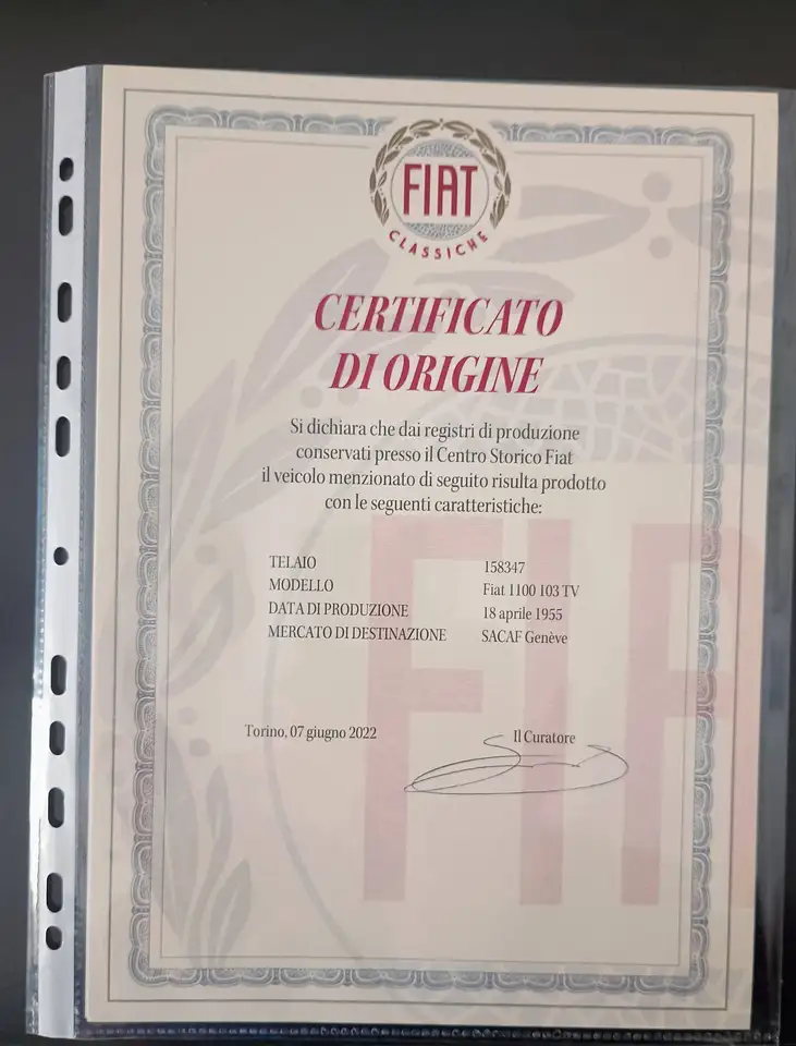 Fiat 1100 103 TV bicolore NERO/AMARANTO eleggibile 1000MIGLIA, foto 5