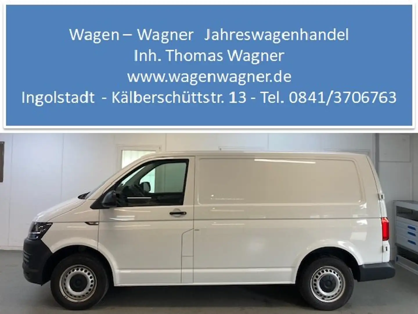 Volkswagen T6 Transporter Kasten 2.0 TDI 150PS Klima AHK Flügeltüren Weiß - 1