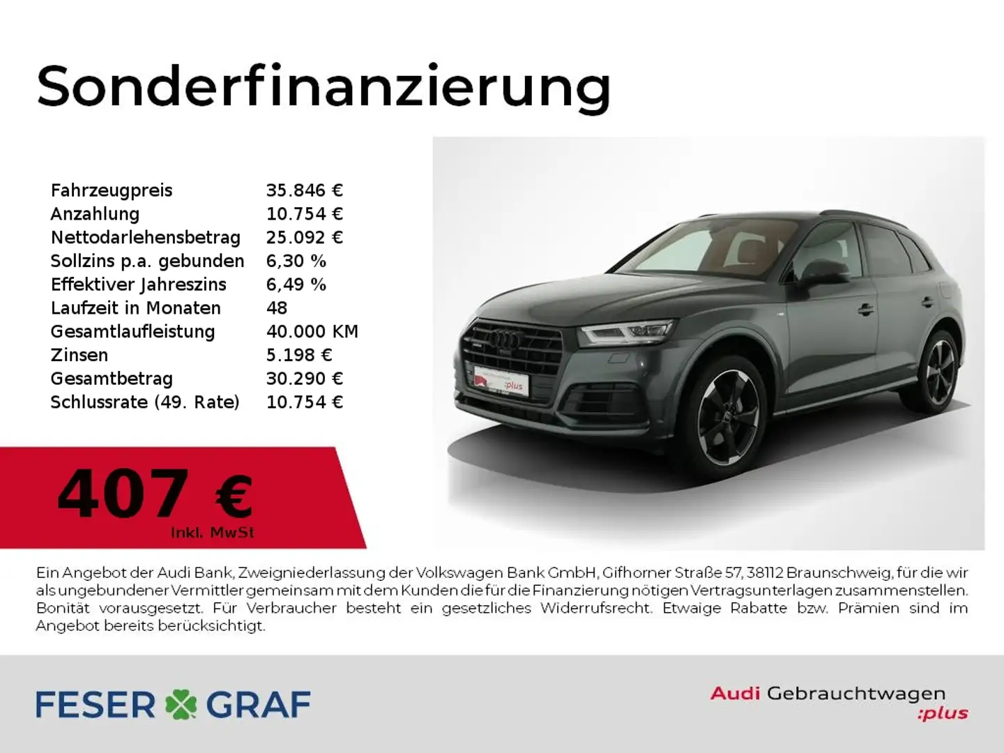 Audi Q5 50 TFSI e qu S Line Leder,Matrix,Navi,B&O Grau - 1