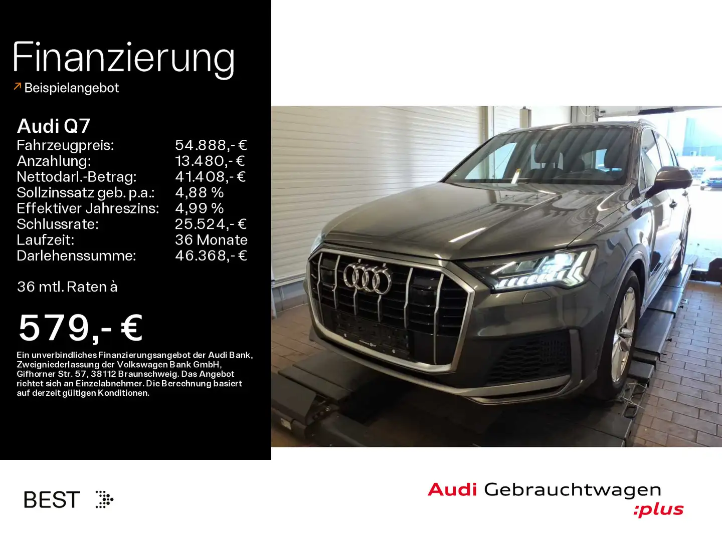 Audi Q7 55 TFSIe S line*Matrix*Assist*HUD*Pano*Air Grau - 1