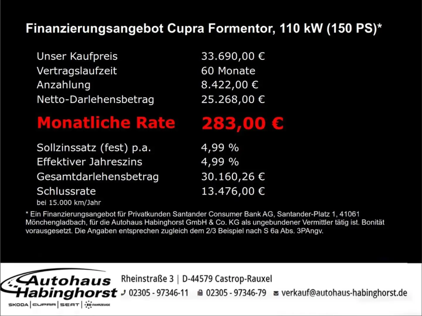 CUPRA Formentor 1.5 TSI DSG Tribe Edition Kamera Navi Beats Full L Schwarz - 2