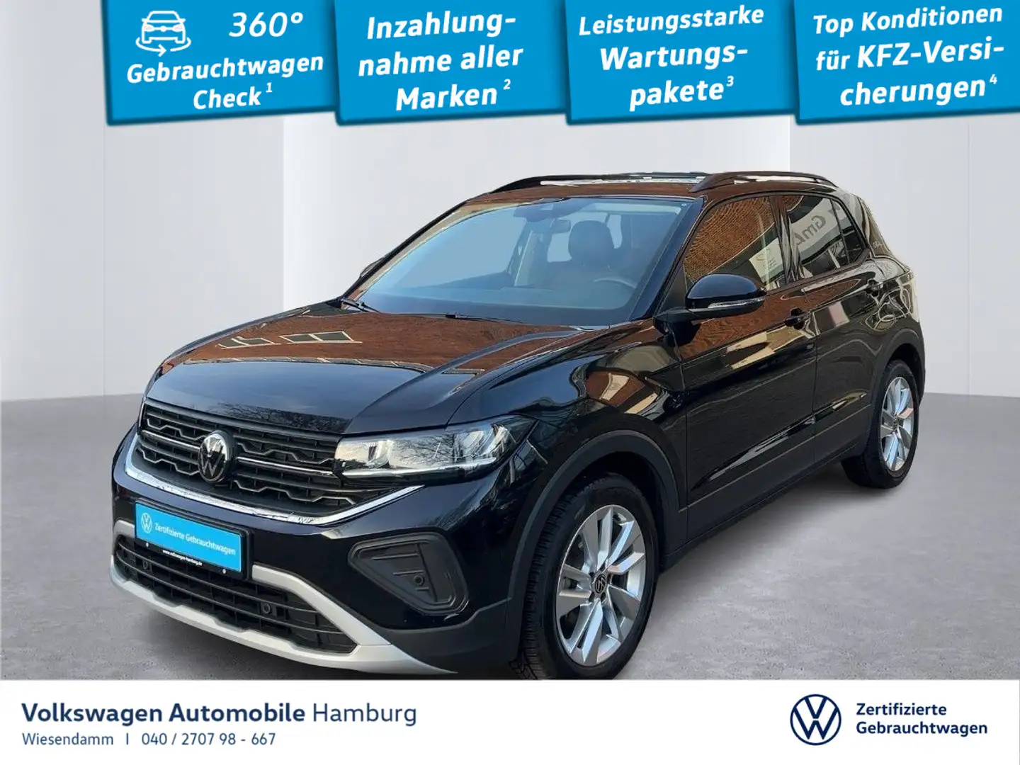 Volkswagen T-Cross 1.0 TSI Goal Navi Sitzhzg LED Schwarz - 1