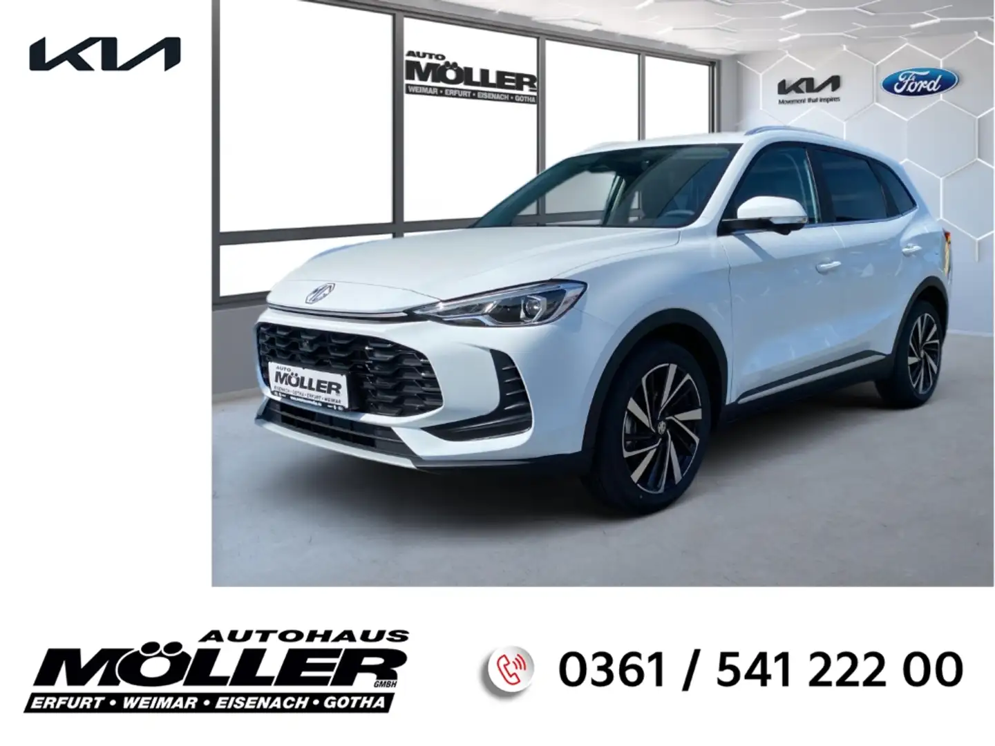 MG ZS Hybrid+ Luxury 360°Kam. el. Sitz Leder Kamera LED Blanc - 1