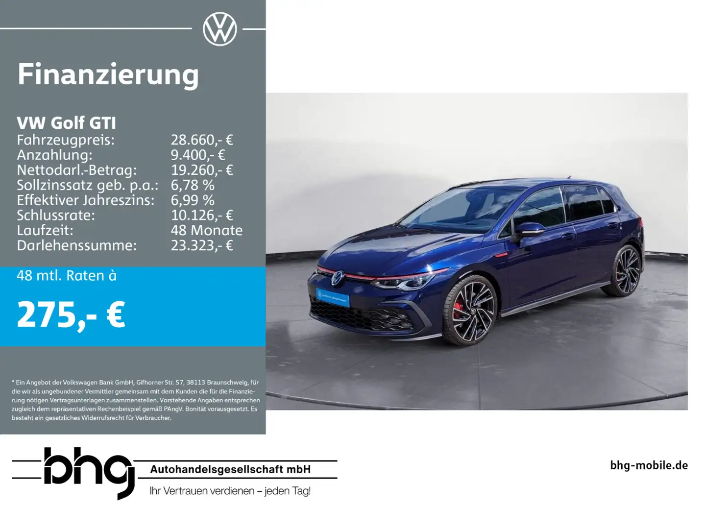 Volkswagen Golf GTI 2.0 TSI DSG Kamera Pano Blau - 1