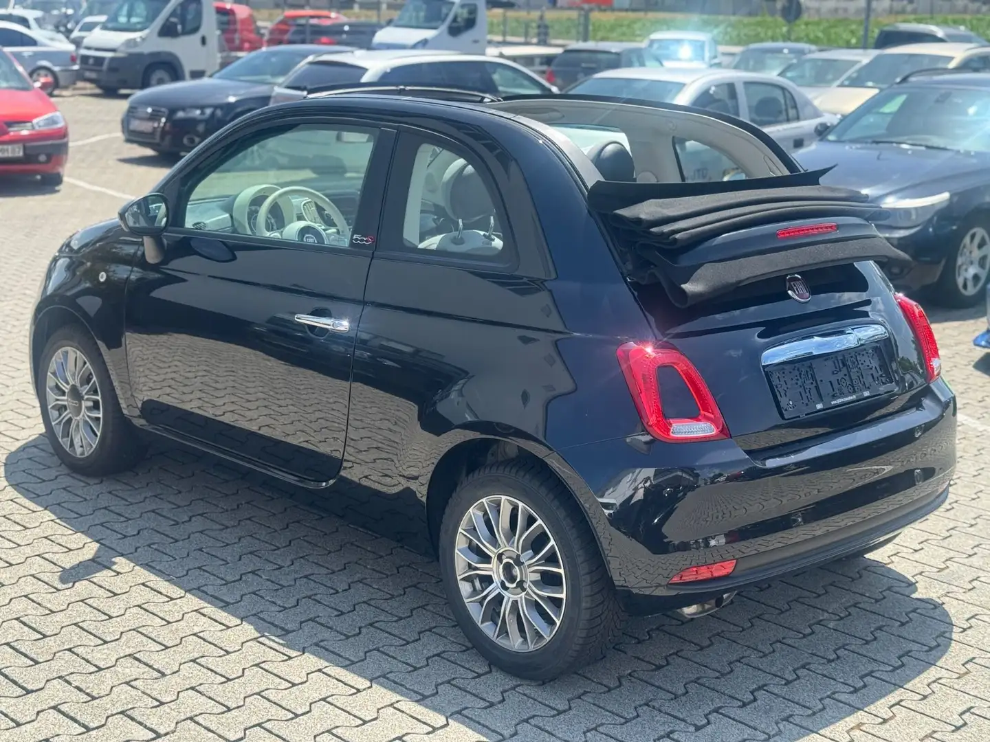 Fiat 500C Pop Star Cabrio Automatik*TOP ZUSTAND* Schwarz - 1