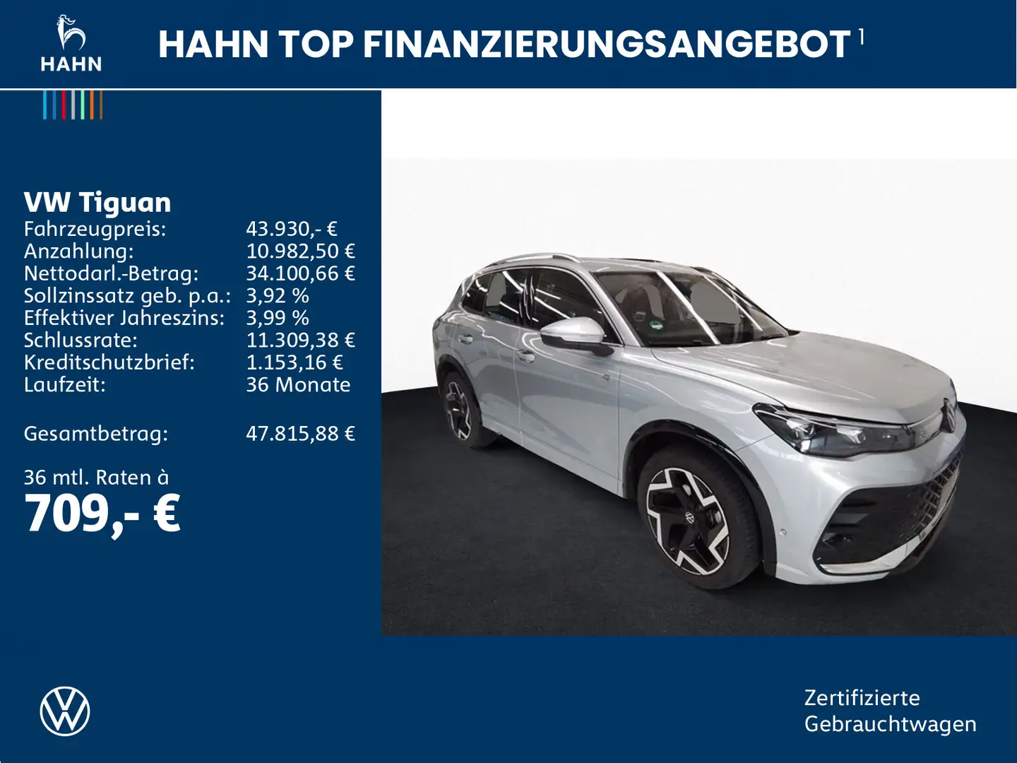 Volkswagen Tiguan 1.5eTSI DSG R-Line 360° AHK HuD Standheiz Silber - 2