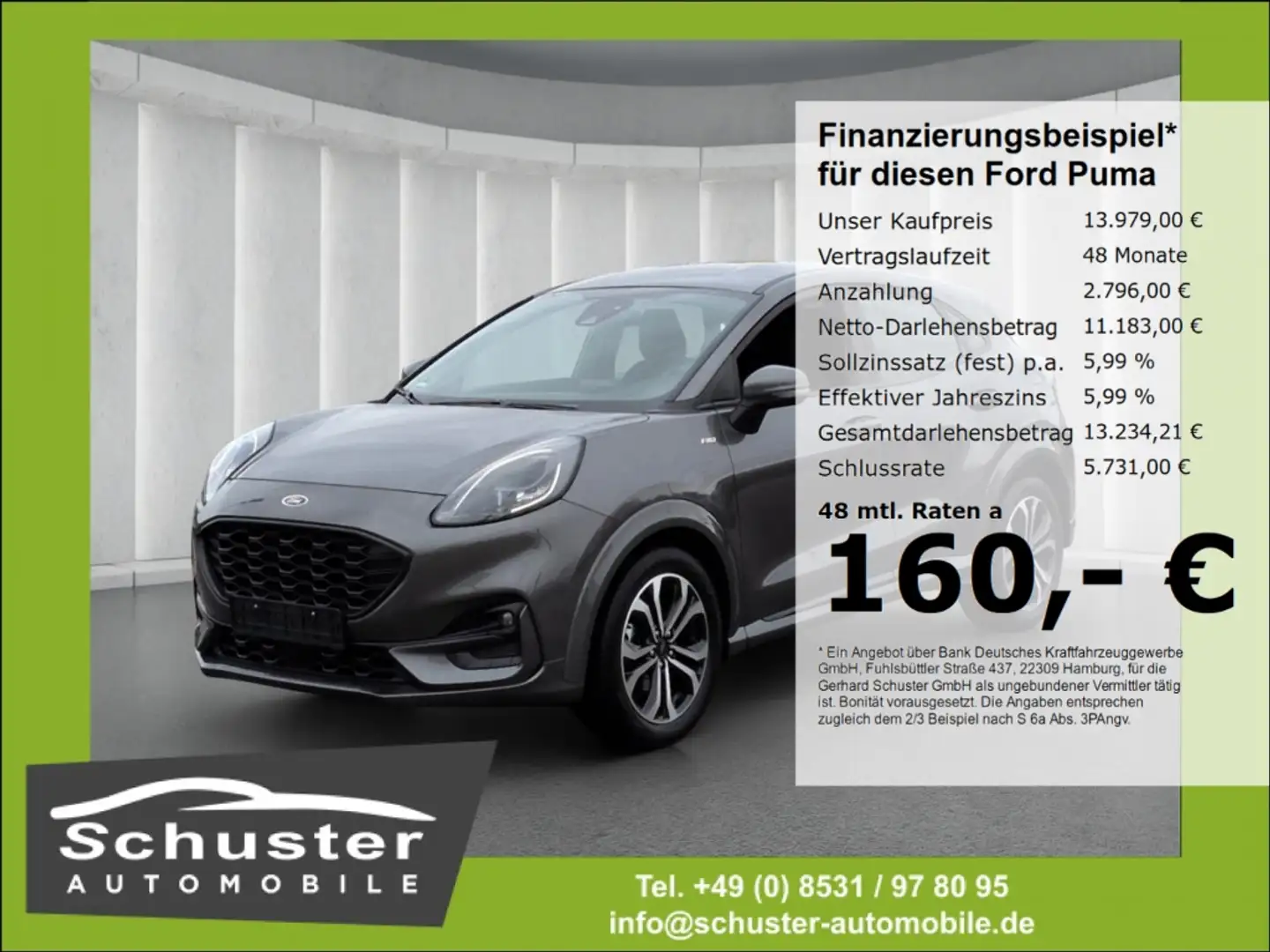 Ford Puma ST-LINE 1.0*LED Navi Tempo VKZ-Erk digCockp Grau - 1