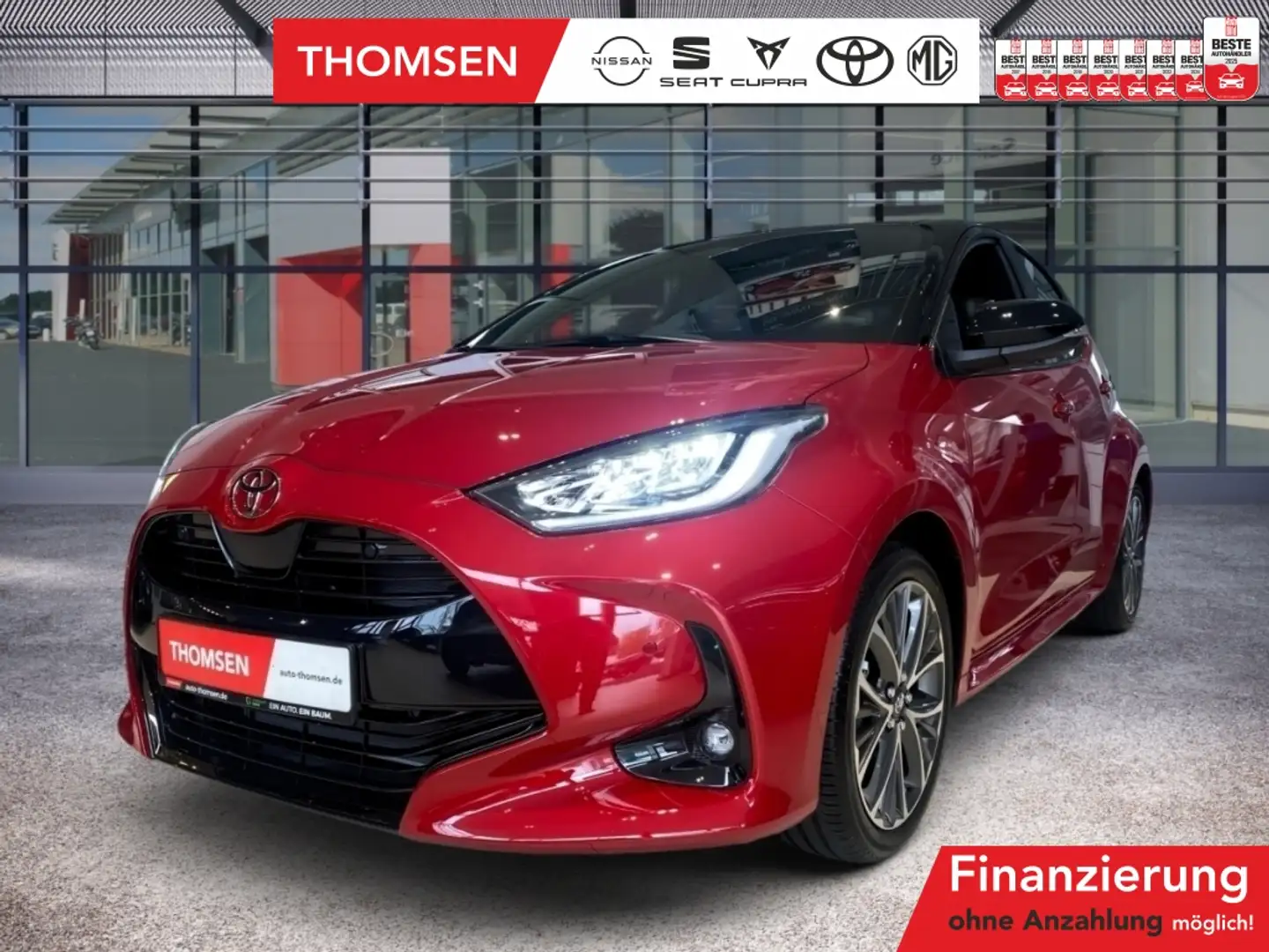 Toyota Yaris Style 130 PS LED SHZ RFK ACC NAVI Klima Rojo - 1