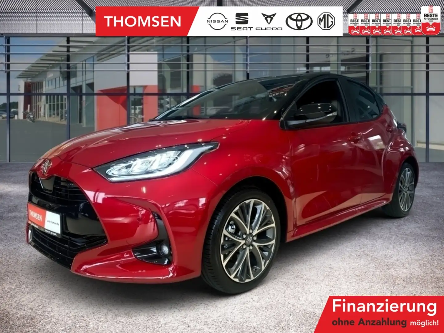 Toyota Yaris Style 130 PS LED SHZ RFK ACC NAVI Klima Rot - 1