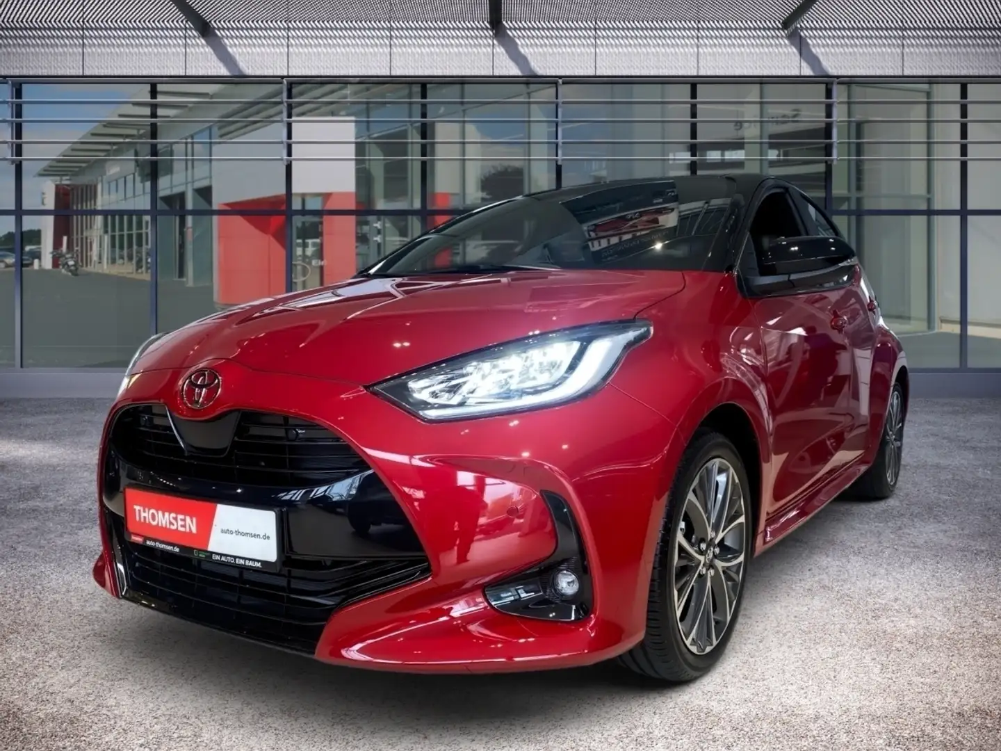 Toyota Yaris Style 130 PS LED SHZ RFK ACC NAVI Klima Rojo - 2