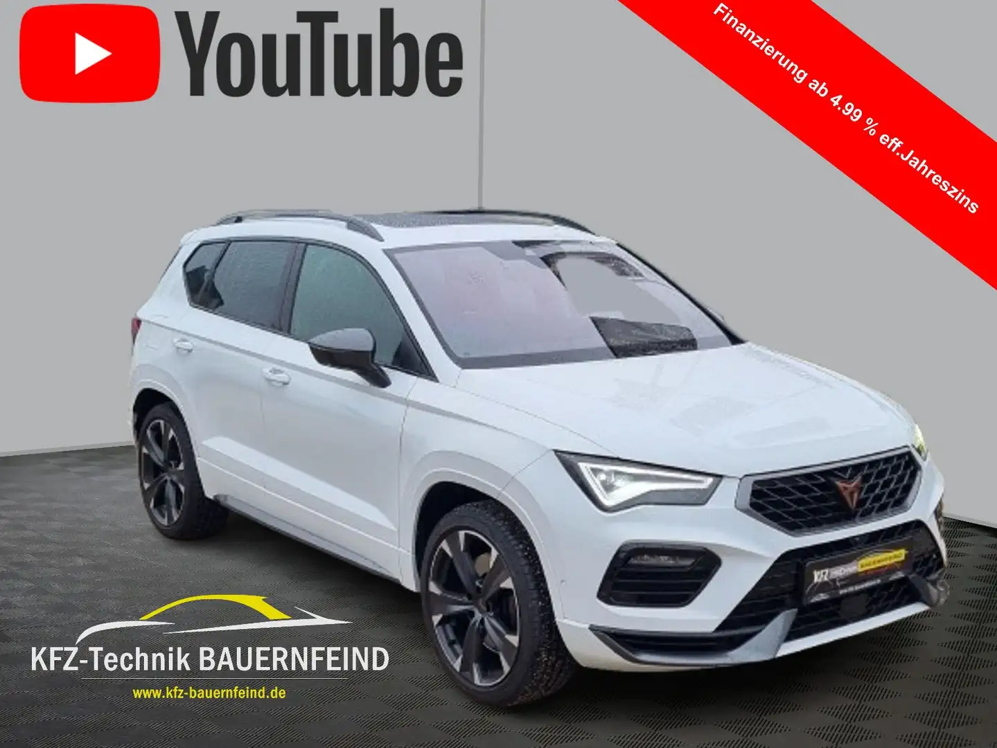 CUPRA Ateca 4Drive PANO AHK 8-FACH ACC YOU-TUBE Weiß - 1
