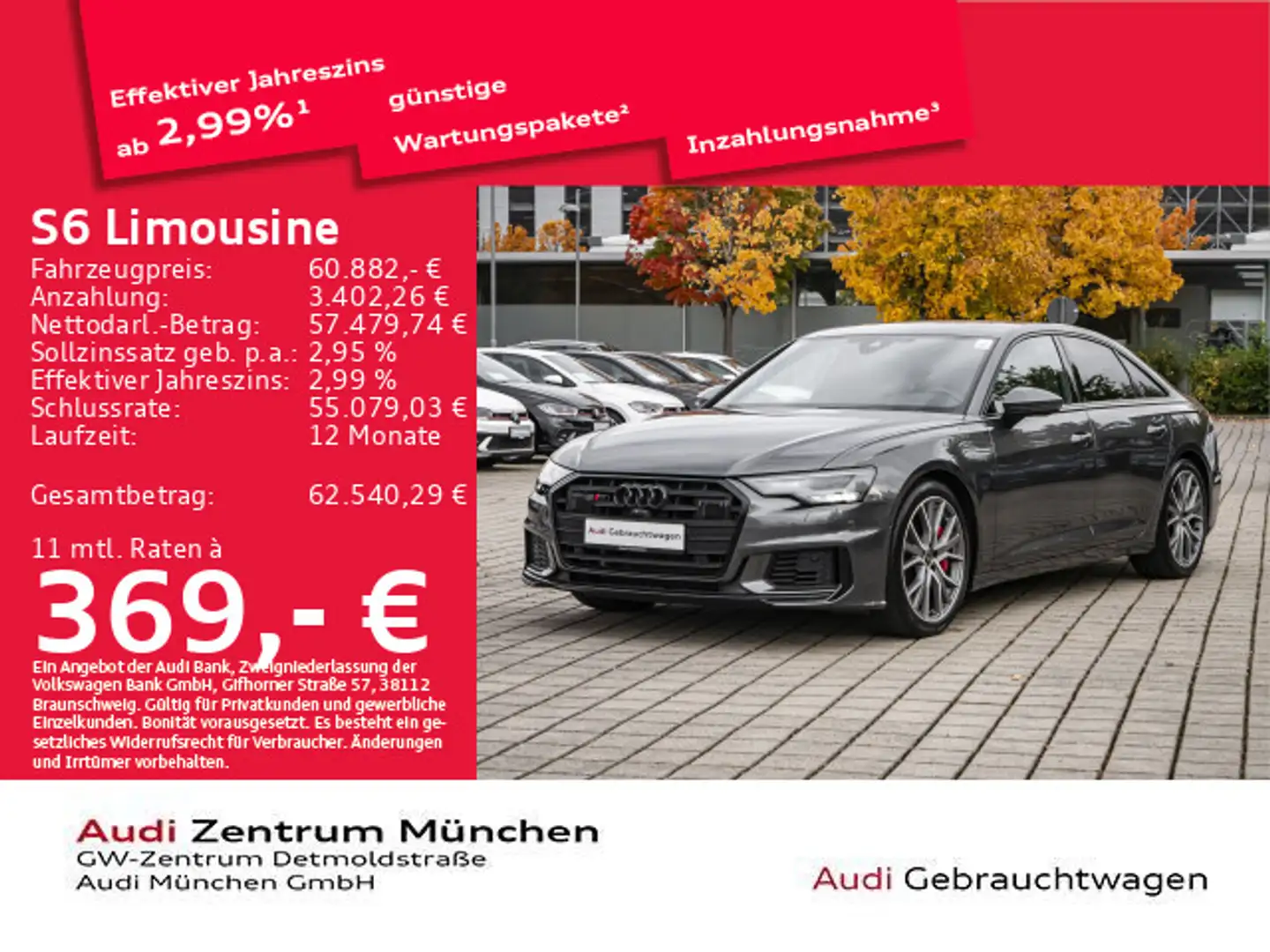 Audi S6 TDI qu. B&O/HuD/Allradlenkung Grau - 1