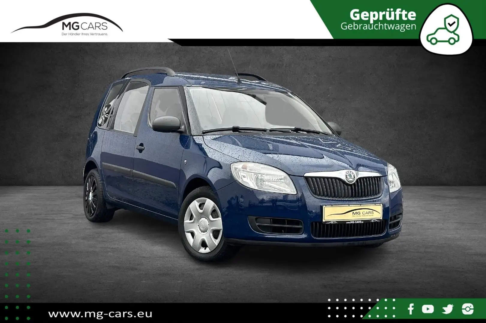 Skoda Roomster Plus Edition~KLMA~113TKM~TÜV NEU~8-FACH plava - 1