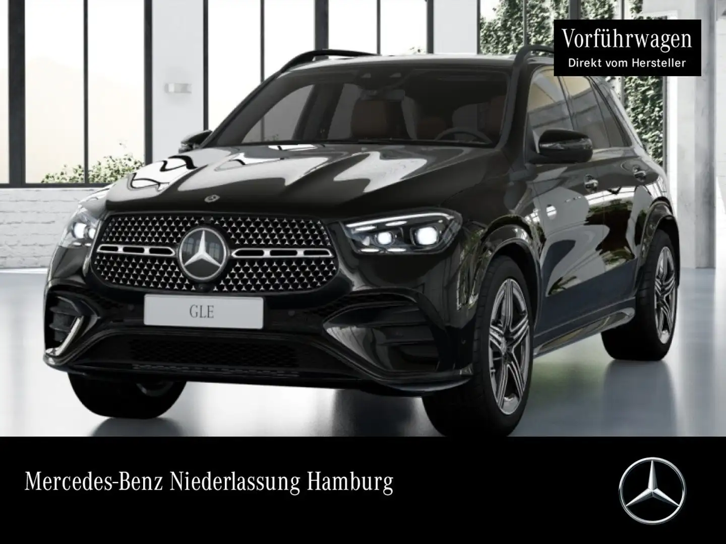 Mercedes-Benz GLE 350 de 4M AMG+NIGHT+PANO+360+AHK+MULTIBEAM+HUD Schwarz - 1