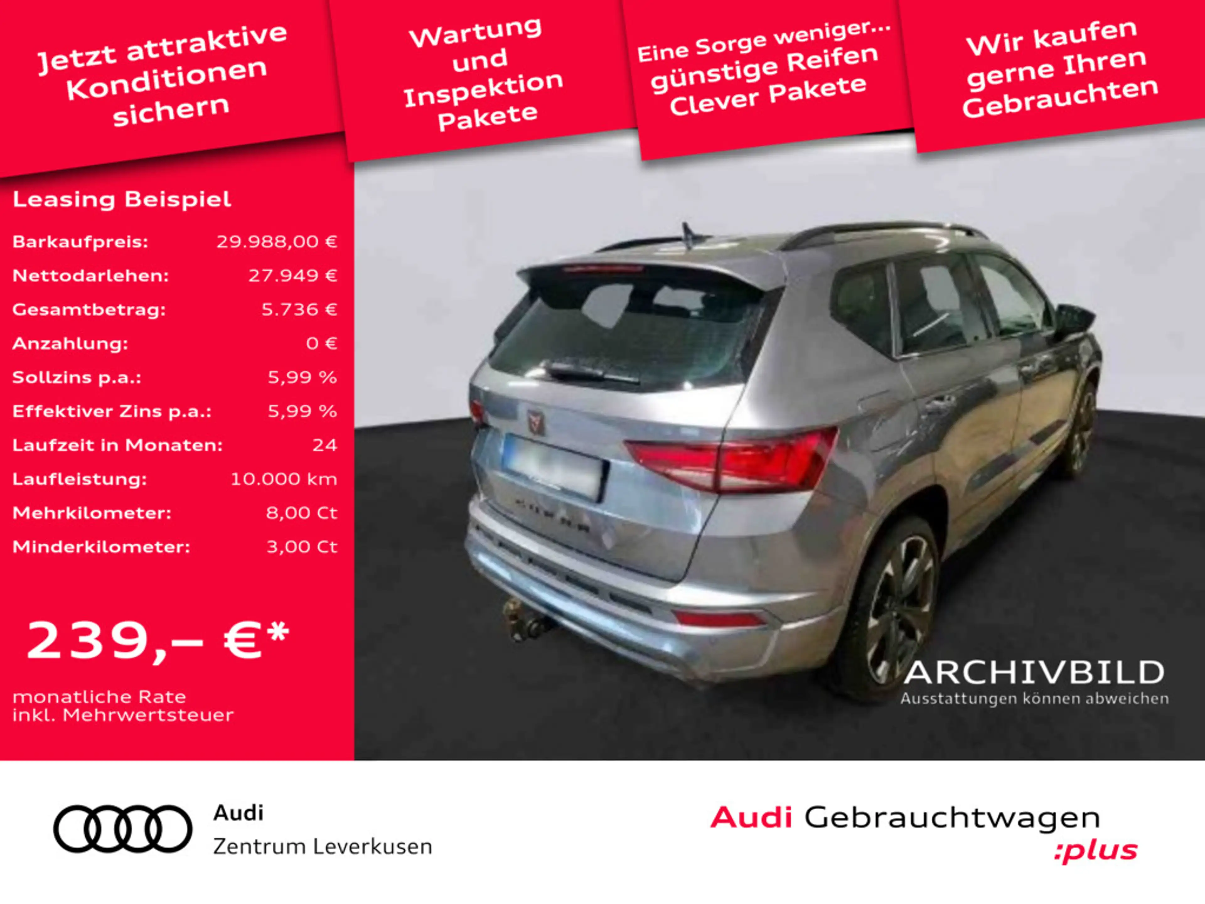 CUPRA Ateca DSG VIRT CARPLAY AHK ACC KAM NAVI SHZ — photo 2