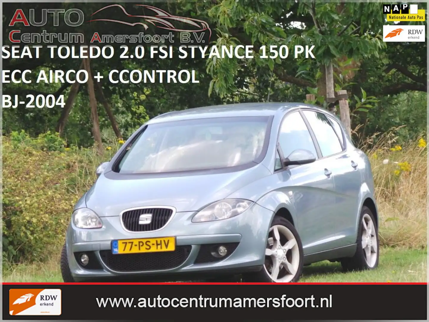 SEAT Toledo 2.0 FSI Stylance ( INRUIL MOGELIJK ) Blue - 1
