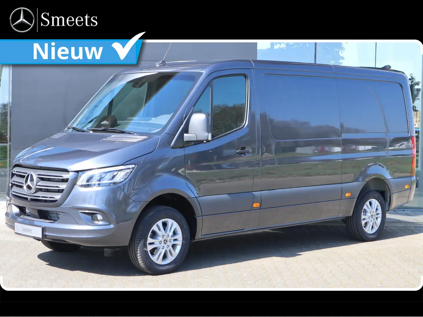 Mercedes-Benz Sprinter 319 1.9 CDI L2 Pro DISTRONIC 3,5T AHW 360gr. CAMER Grijs - 1