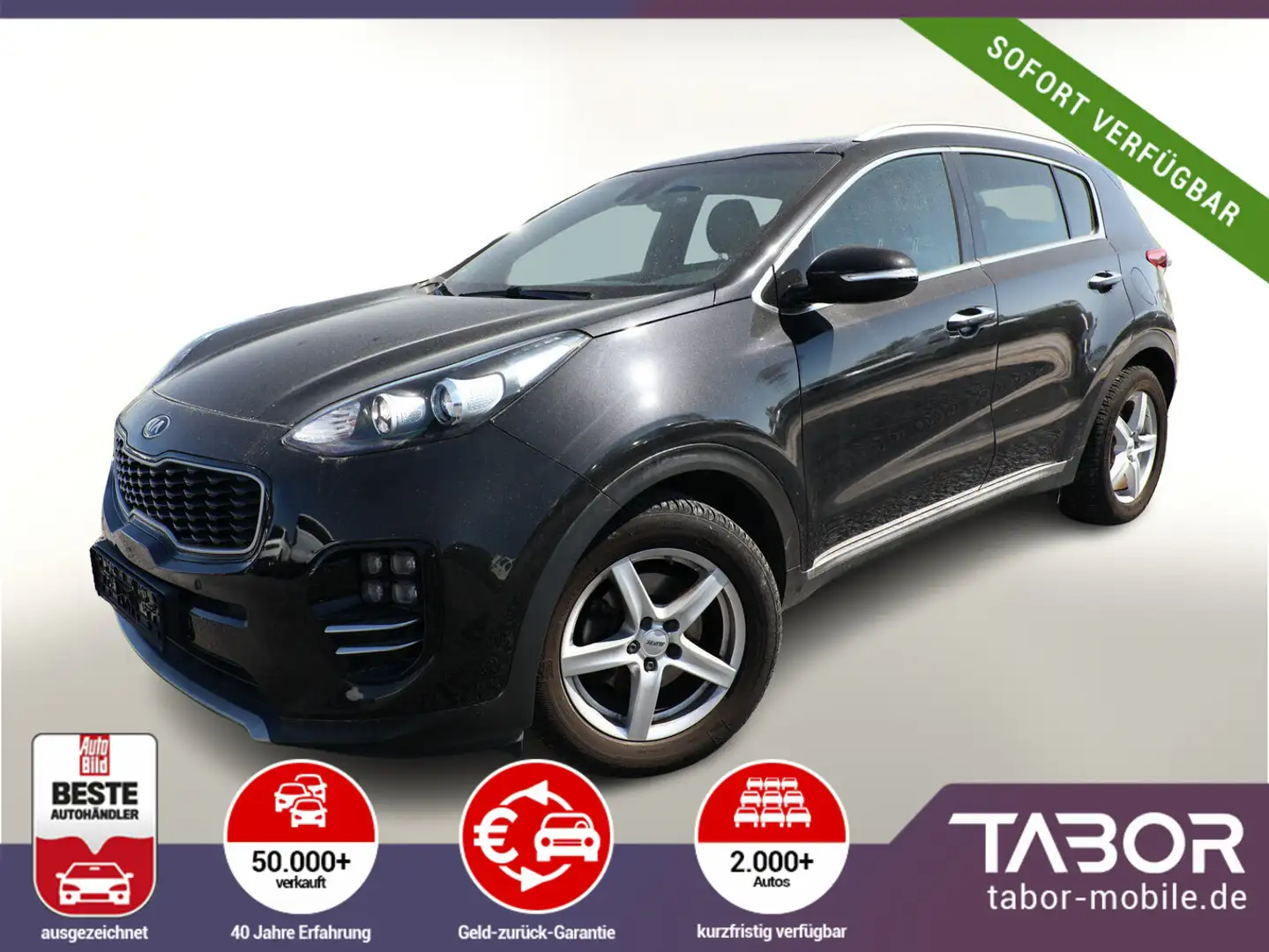 Kia Sportage 1.6 T-GDI 177 DCT 4WD GT Line Pano ACC Schwarz - 1
