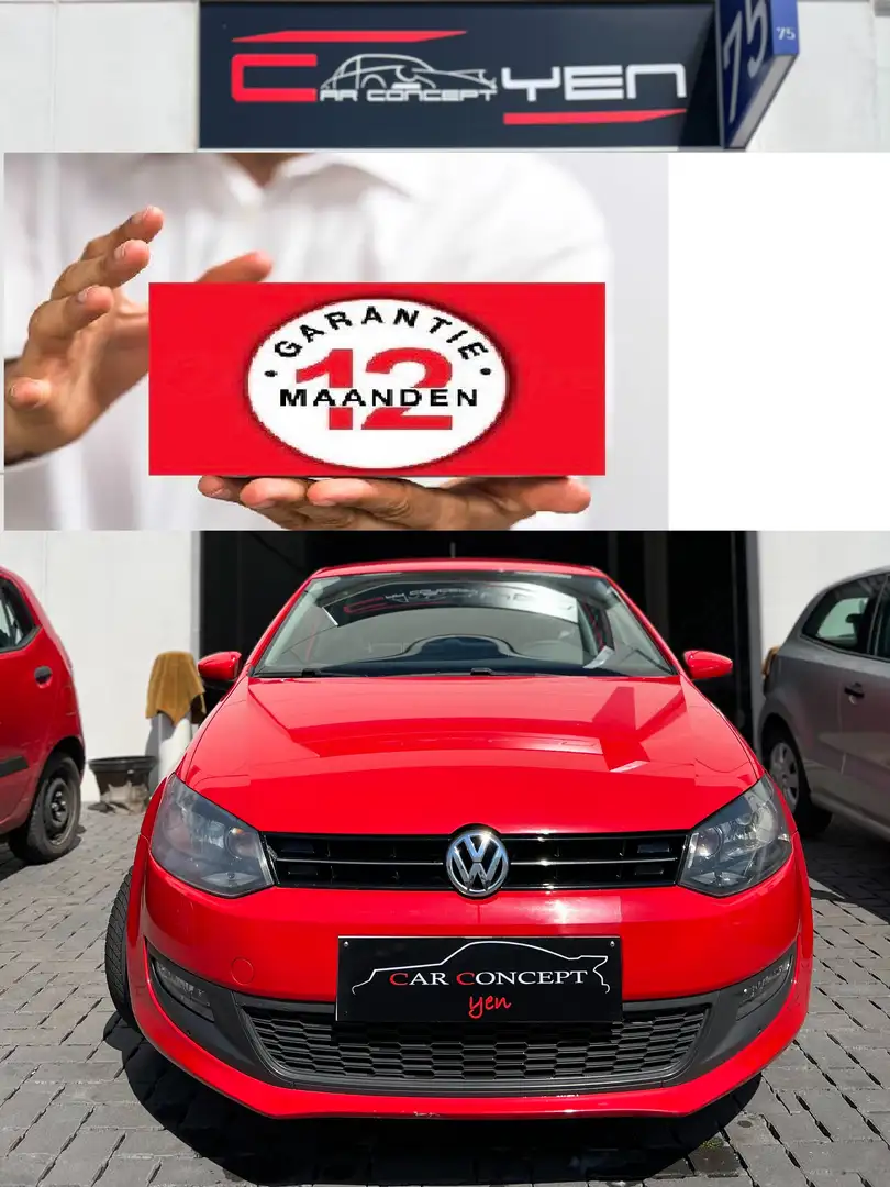 Volkswagen Polo 1.2i Confortline*Navi*Airco*P.sensoren*1Eig*12mGAR crvena - 2