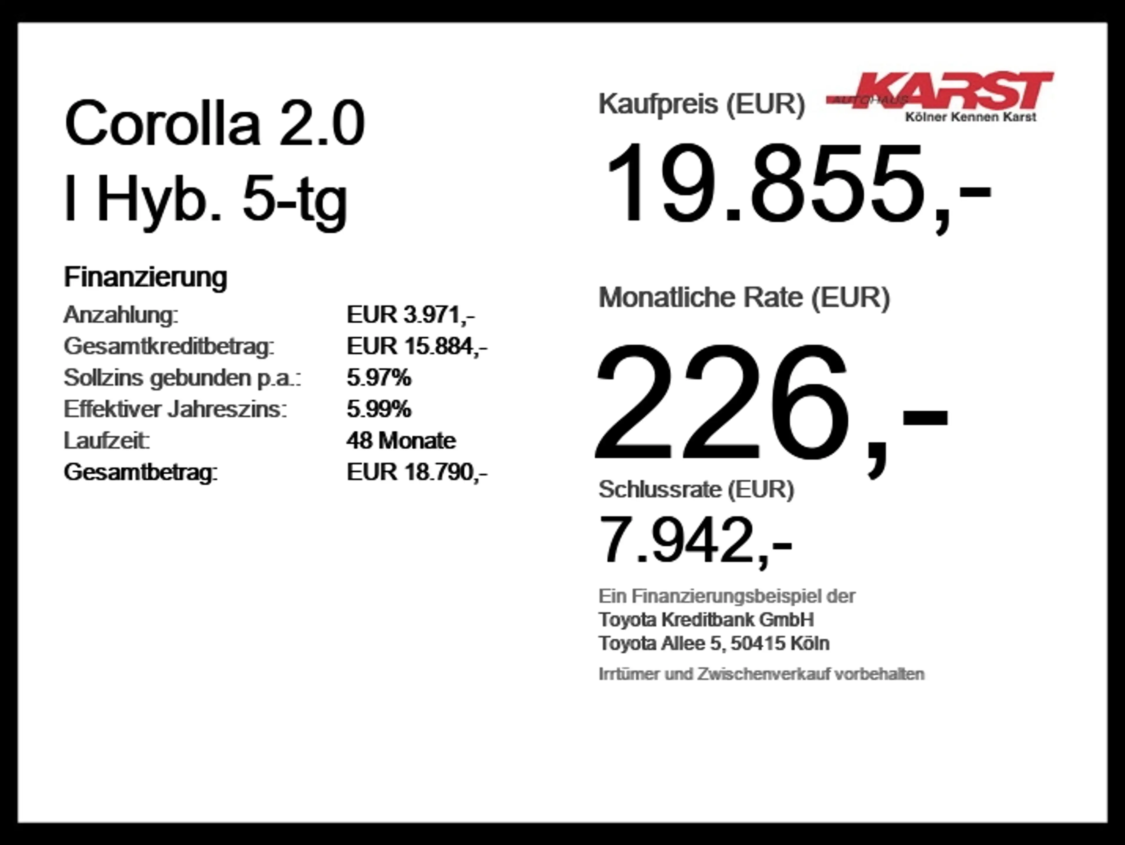 Toyota Corolla 2.0 l Hyb. 5-tg PDC, Kamera — photo 5