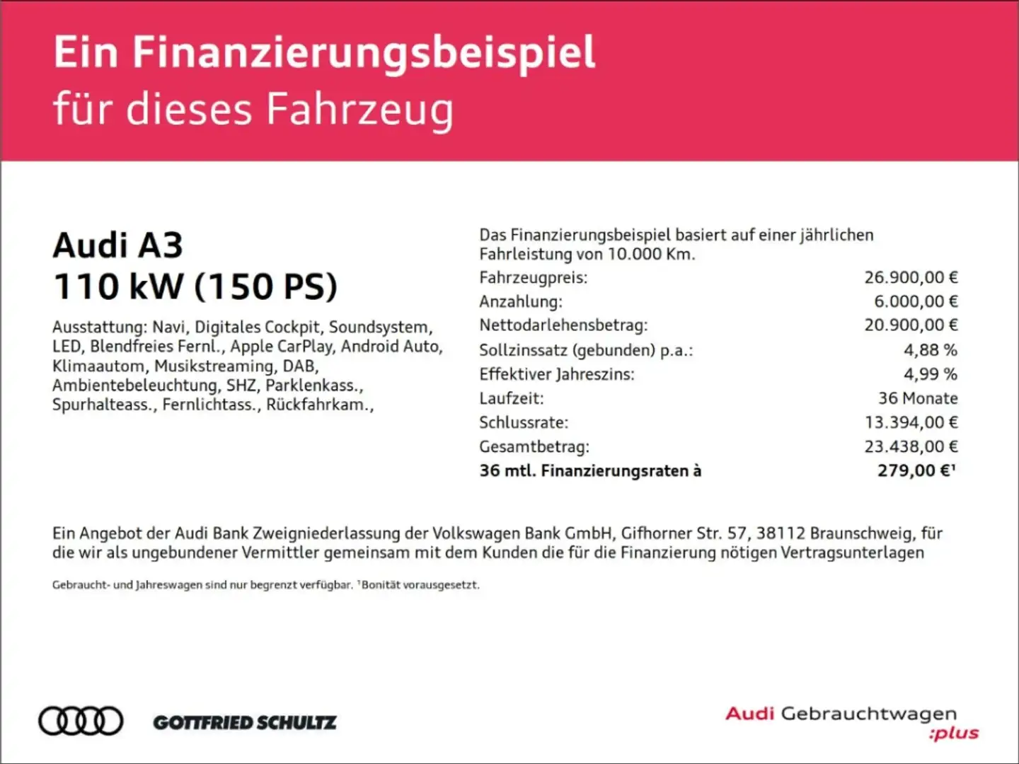 Audi A3 Sportback 35 TDI S LINE RFK MMI LED CARPLAY Weiß - 2