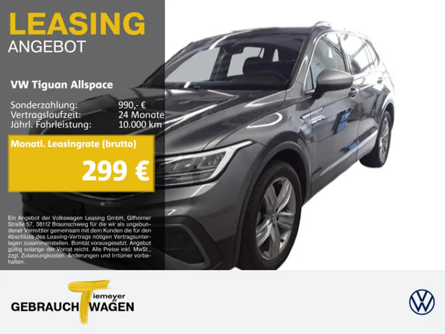 Volkswagen Tiguan Allspace 1.5 TSI DSG MOVE 7-SITZE PANO AH Grau - 1