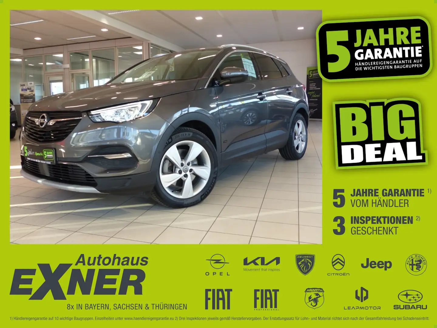 Opel Grandland X 1.6 Turbo Hybrid ELEGANCE NAVI, LED Grau - 1