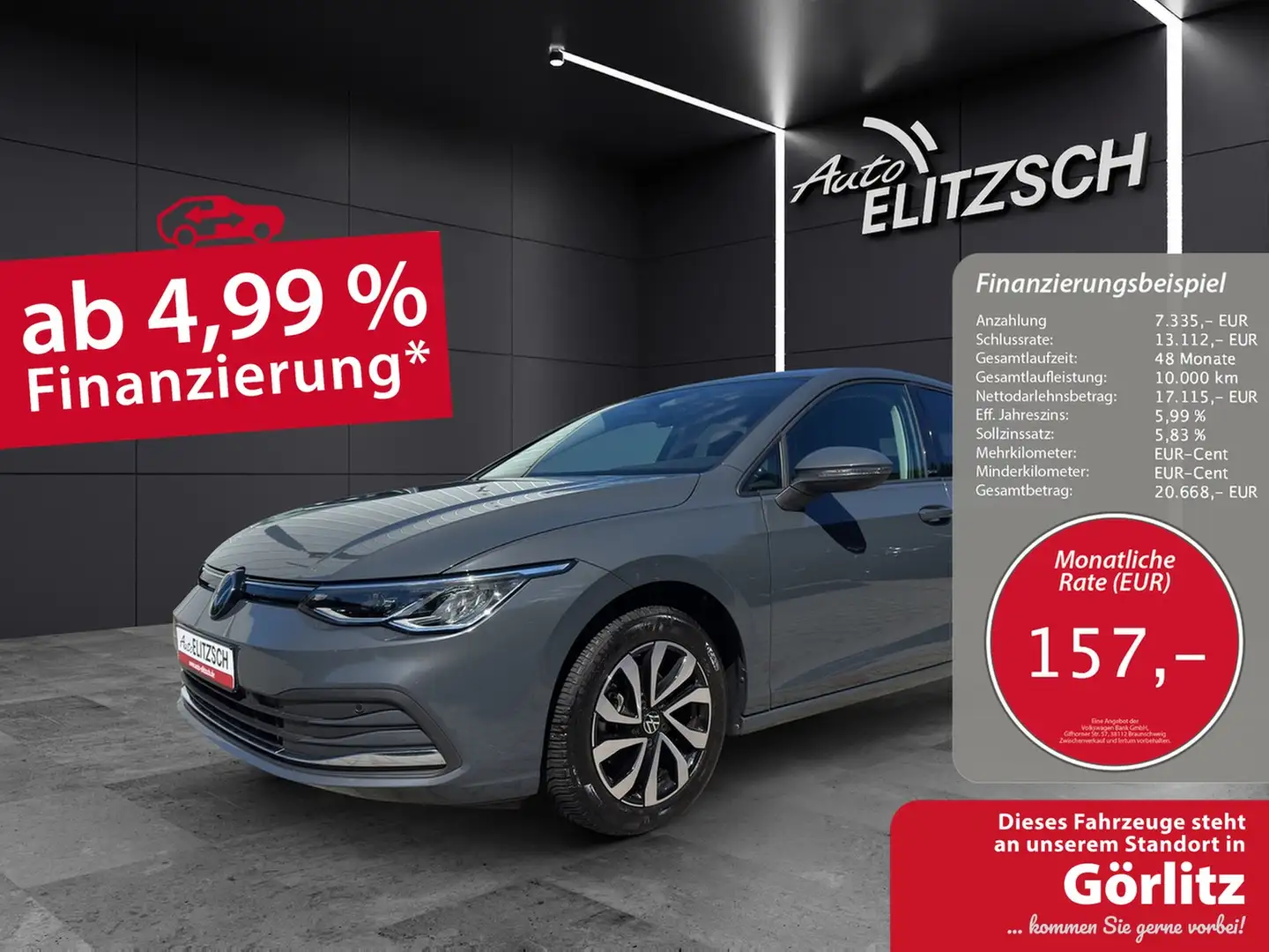 Volkswagen Golf VIII Active TDI DSG LED ACC SHZ PDC NAVI AMBIEN... Grau - 1