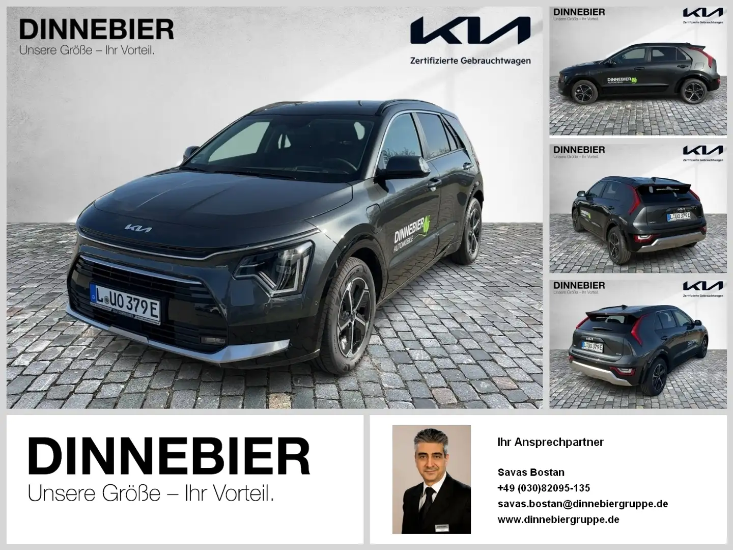 Kia Niro Spirit 1.6 PHEV Glasdach+LED+Navi+Kamera Gris - 1