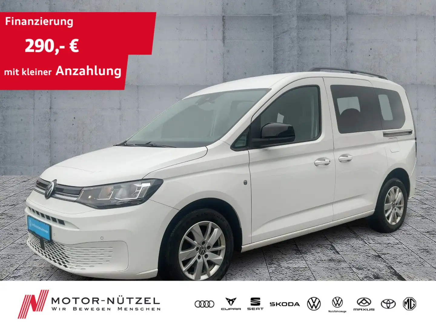 Volkswagen Caddy Kombi 2.0 TDI LIFE 2xPDC+GRA+ZV+LM+DAB+ Wit - 1