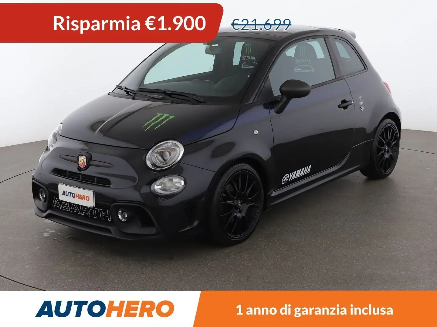 Abarth 595 1.4 Turbo Monster Energy Yamaha 165 CV Negro - 1