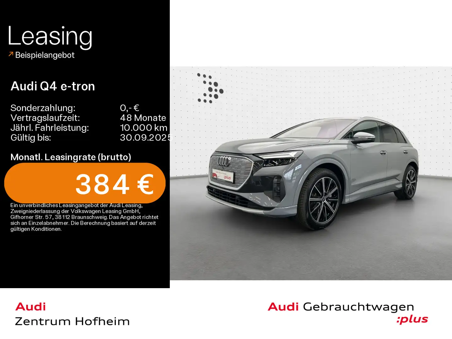 Audi Q4 e-tron 45 S line*AR-HUD*LED*Virtual*Navi+*Spo Grijs - 1