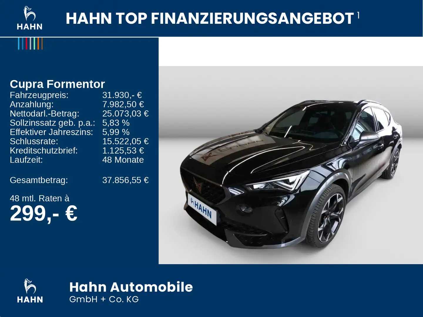 CUPRA Formentor 2.0TDI DSG 4Drive AHK Cam Leder Pano Schwarz - 2
