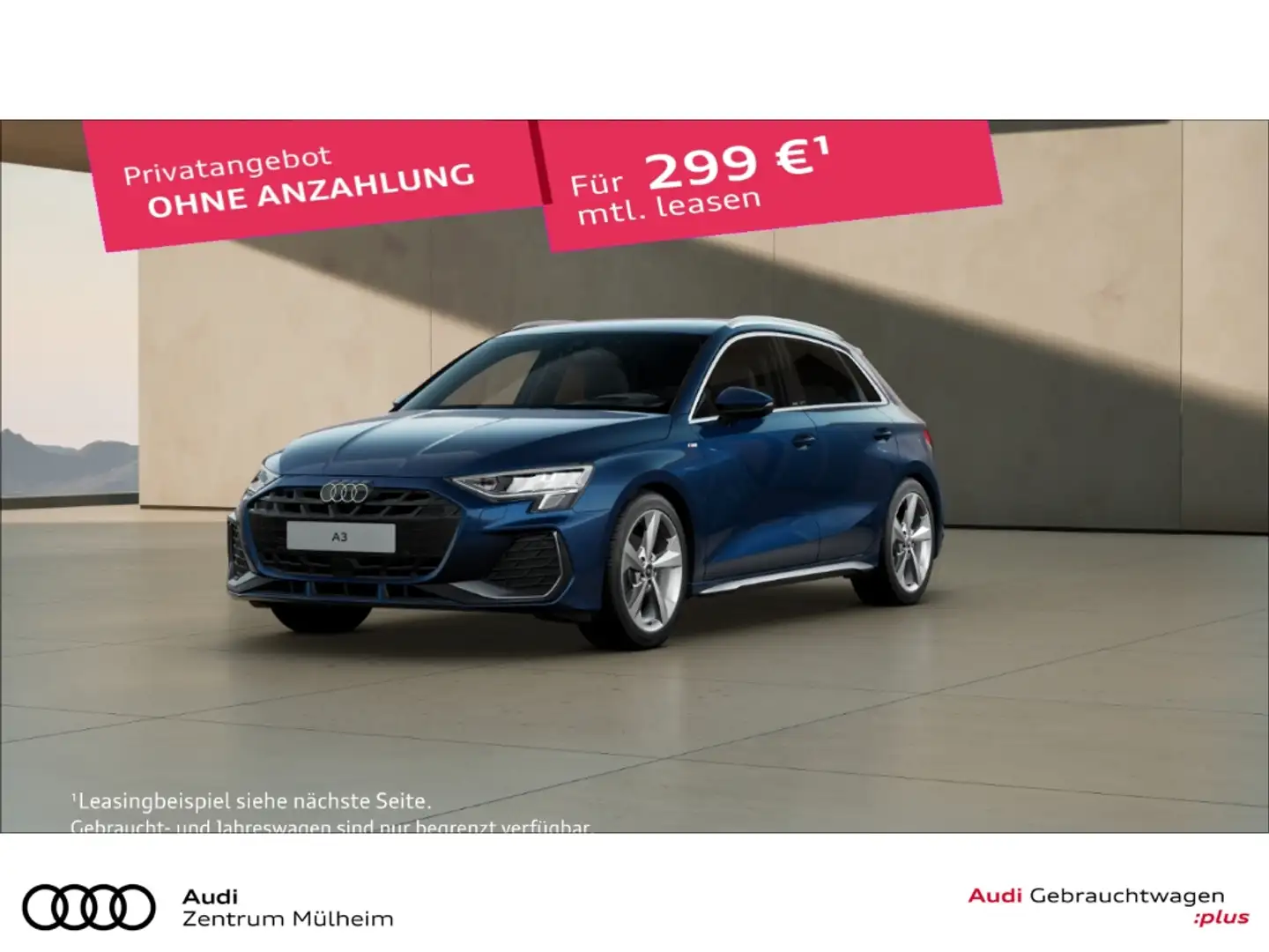 Audi A3 Sportback 30 TFSI S line Navi virtual LED Headup Blau - 1