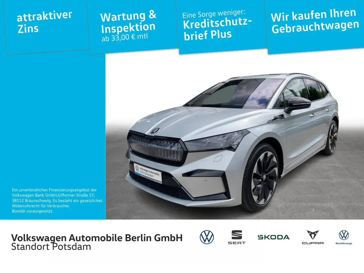 Skoda Enyaq 85 Sportline Silber - 1