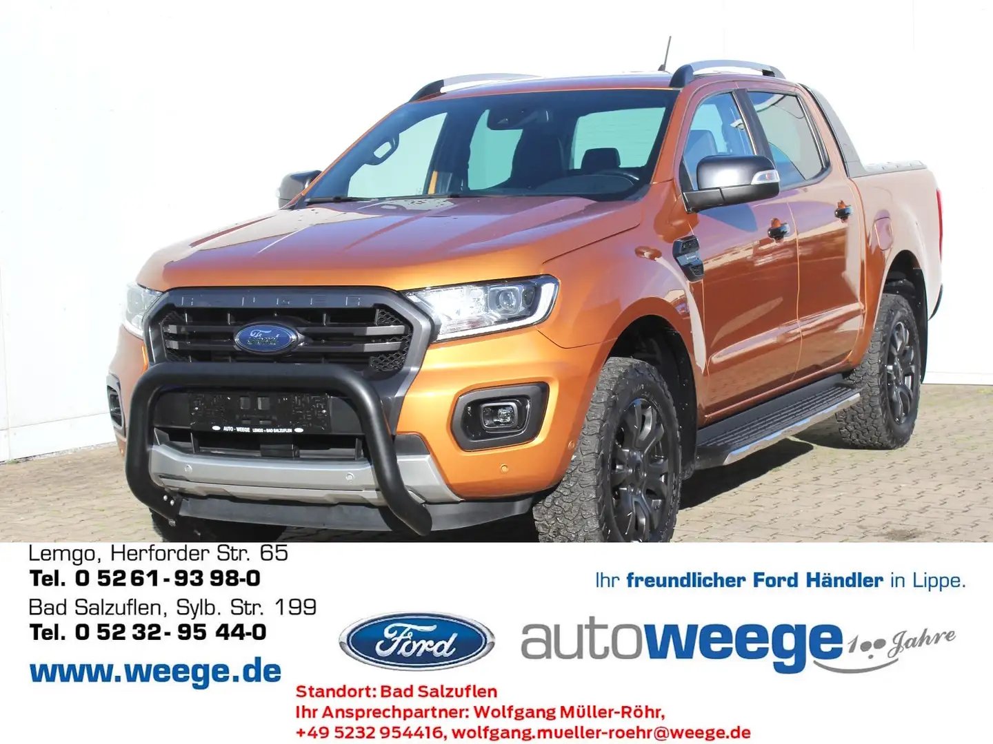 Ford Ranger Wildtrak Doppelkabine 4x4 2,0 TDCi Orange - 1