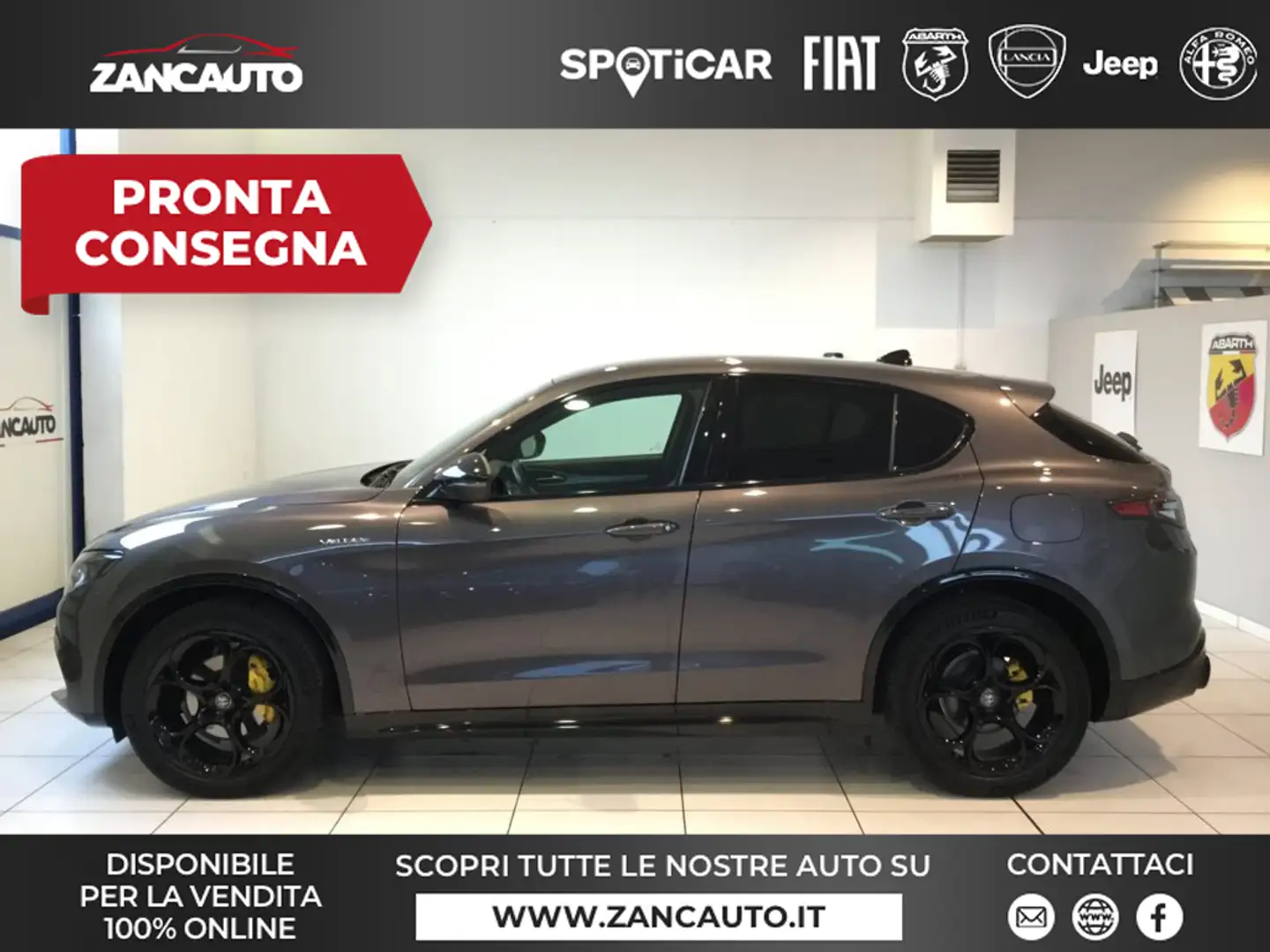 Alfa Romeo Stelvio 2.2 Turbodiesel 210 CV AT8 Q4 Veloce MY24 Grigio - 1