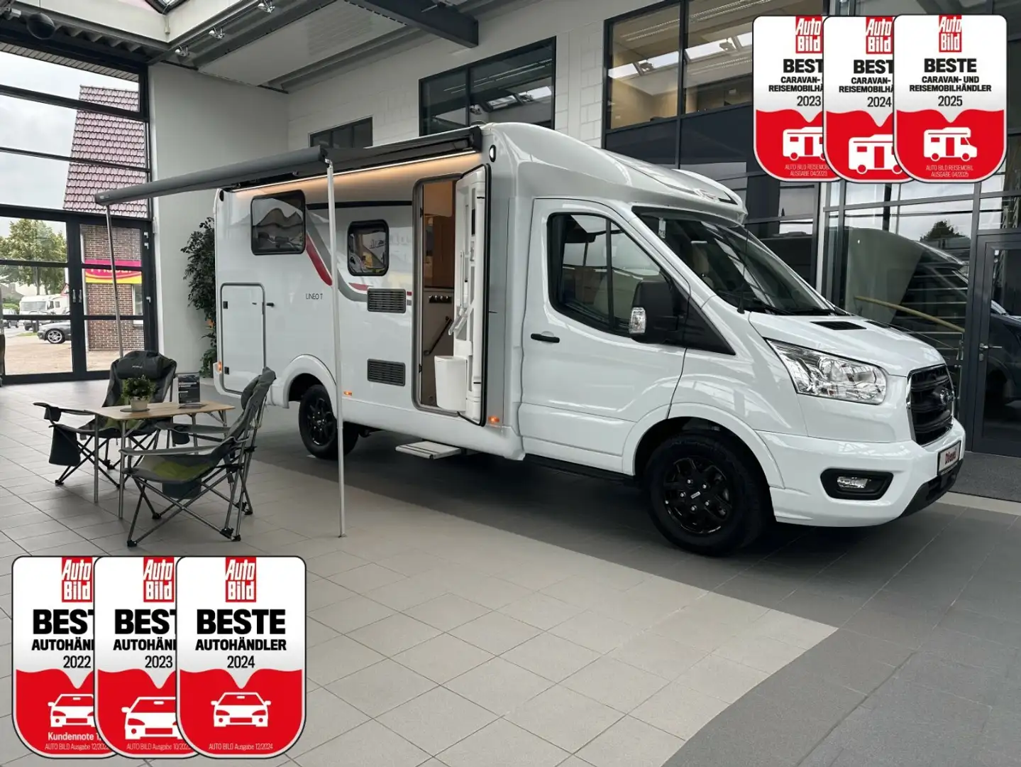 Bürstner Lineo T620 G Nur 1tkm +Einzelbett+Navi+TV+Solar+Ka Blanc - 1