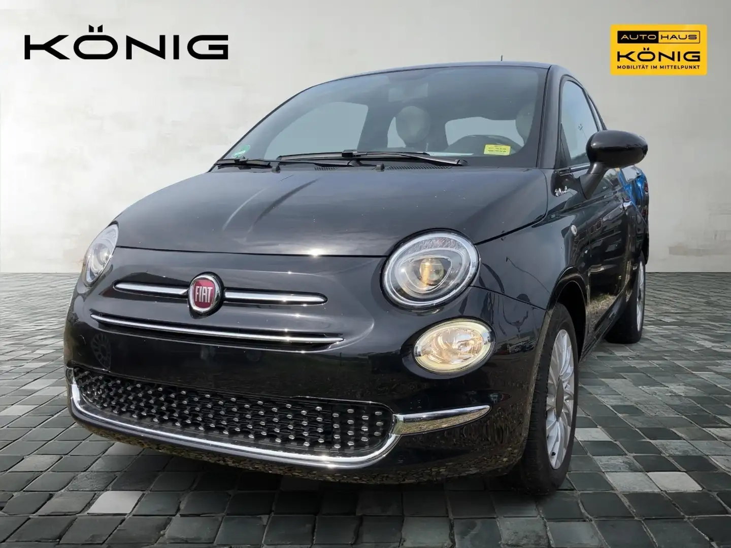 Fiat 500 1.0 DOLCEVITA Klima*Glasdach*CarPlay Schwarz - 1