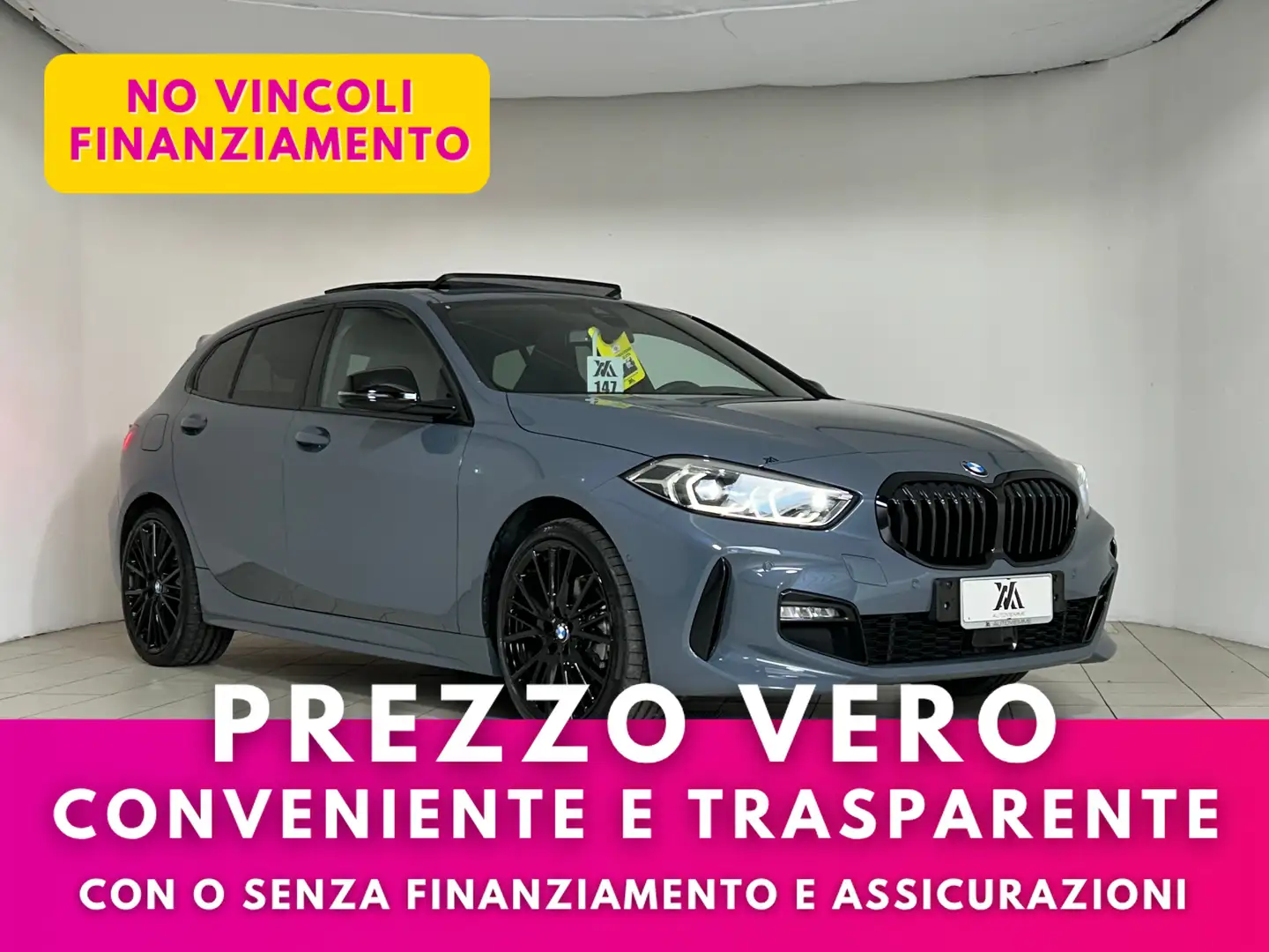 BMW 118 i Msport Pro 136cv + Tetto apribile + Cerchi 19 Grigio - 1
