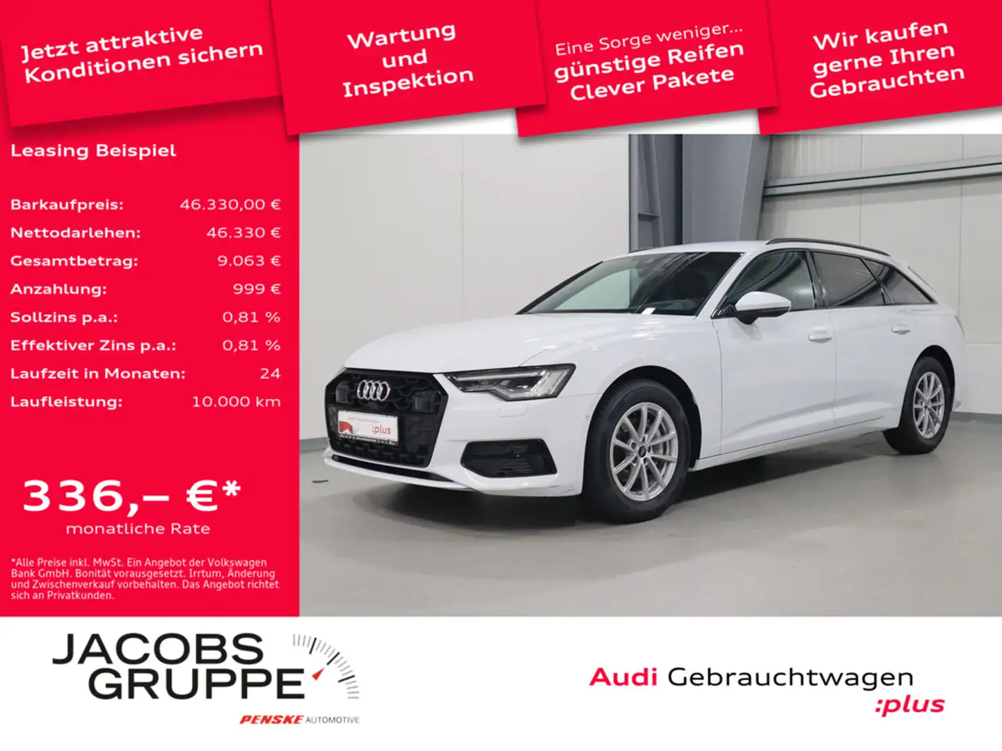 Audi A6 Avant 40 TDI advanced Matrix*R-Kamera*TopView * Weiß - 1