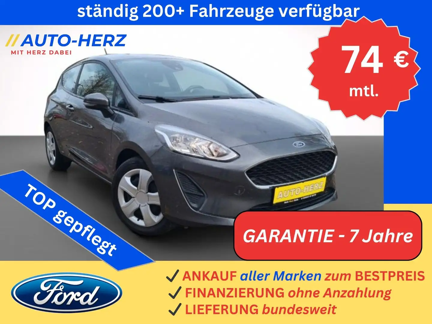Ford Fiesta Cool&Connect 1.HAND+Klima+PDC+Navi+DAB Grau - 1