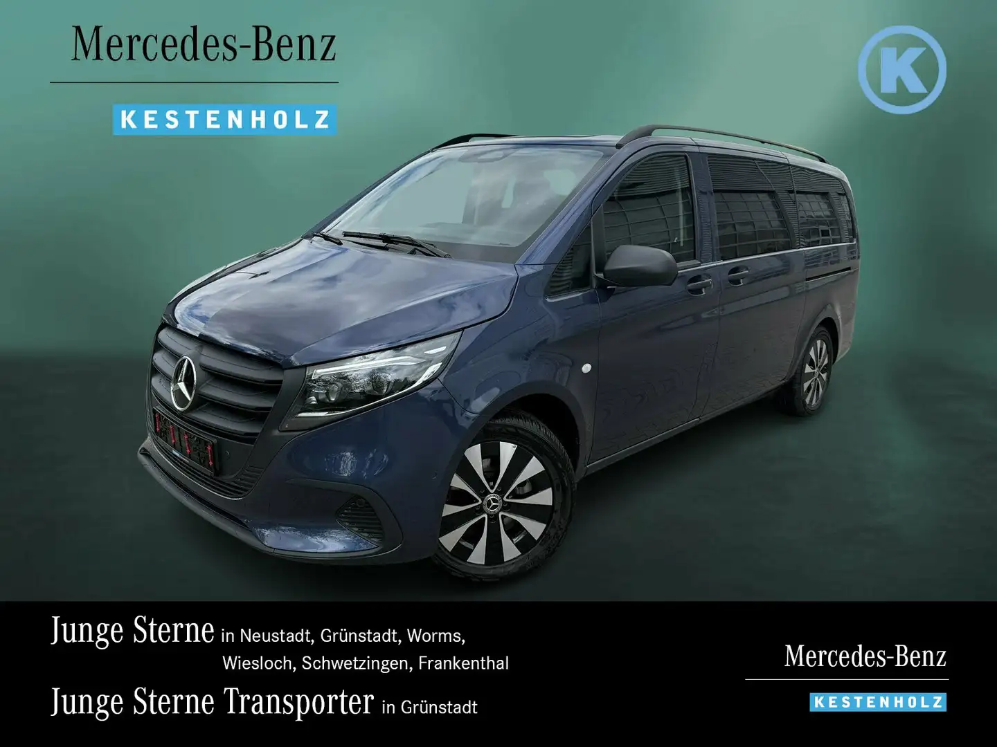 Mercedes-Benz Vito Vito 116 CDI Tourer PRO Lang Automatik/Navi/Multi-Beam/AHK/8-Sitzer/Klima Blau - 1