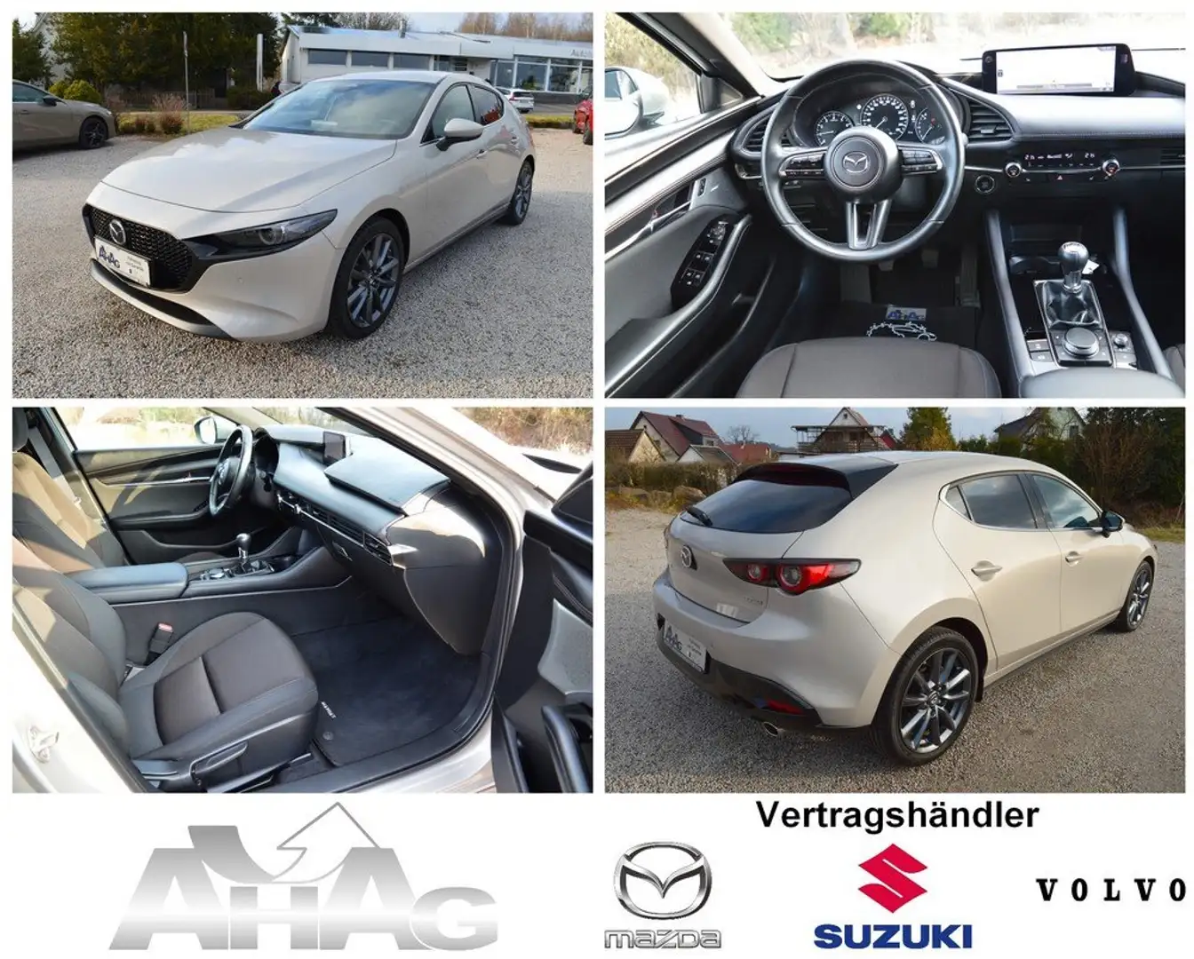 Mazda 3 e-SKYACTIV-G 122 M HYBRID EXCLUSIVE-LINE *360+BOSE Beige - 1