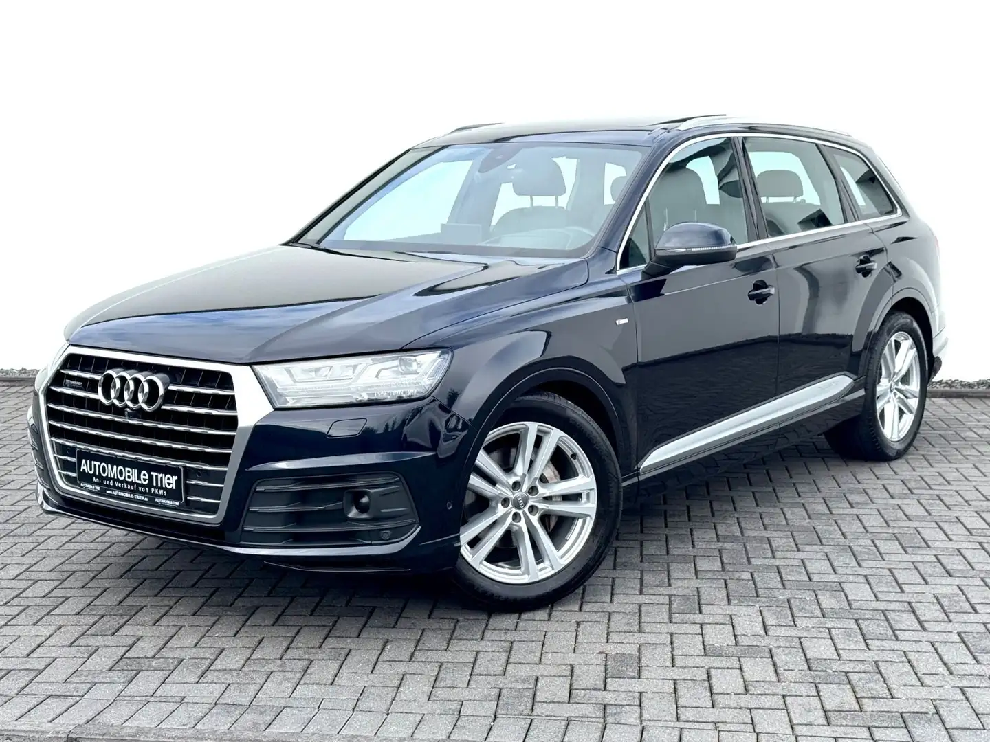 Audi Q7 3.0 TDI quattro S line Sport Plus 1.Hand Blau - 1