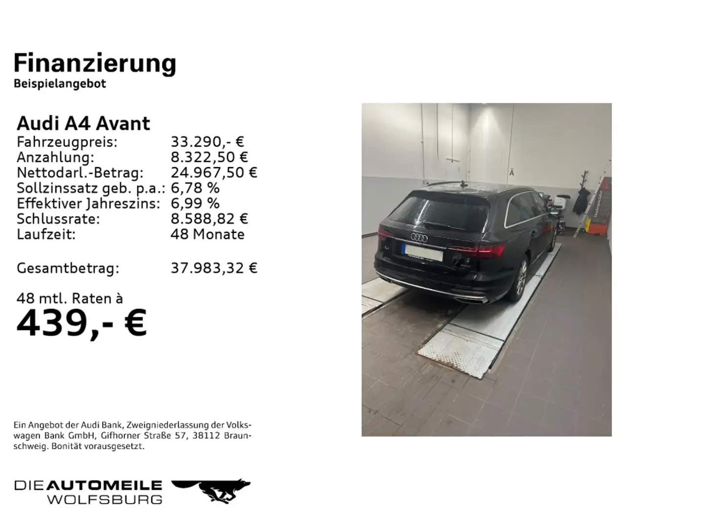 Audi A4 40TFSI quattro S tronic advanced STANDH Schwarz - 2