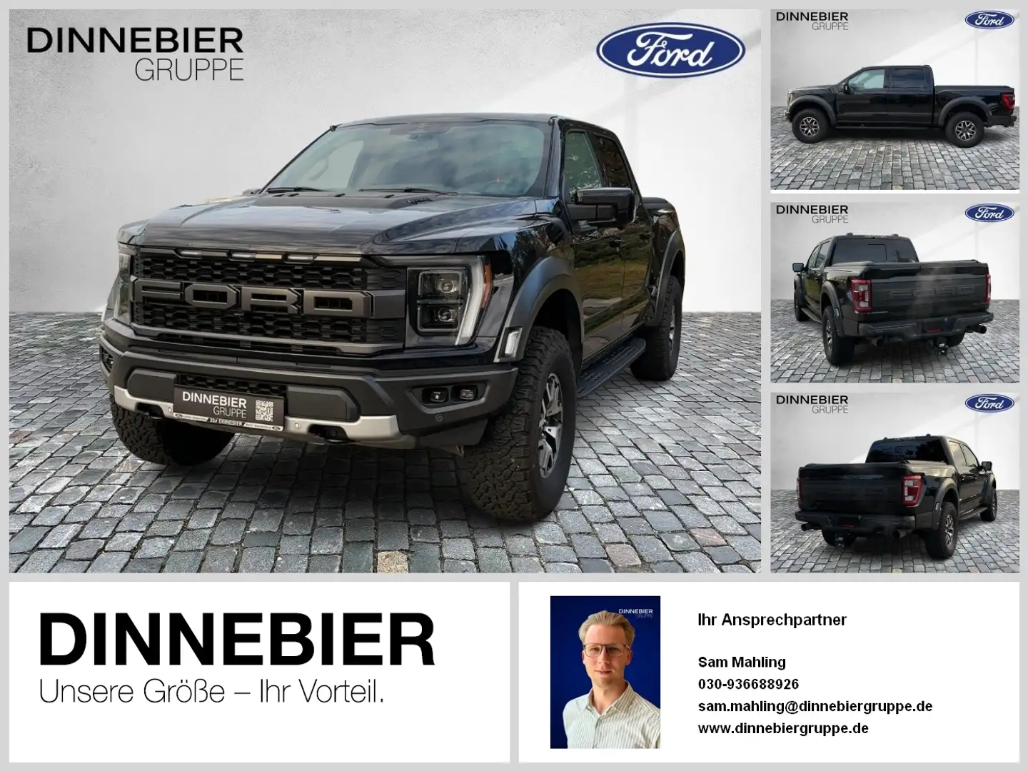Ford F 150 F-150 RAPTOR LAUNCH EDITION*SUPERCREW*LEDER*PANORA Schwarz - 1