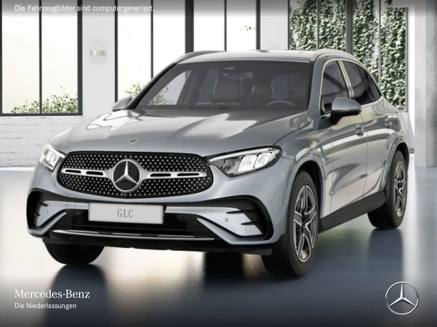 Mercedes-Benz GLC 200 4M AMG+360+AHK+LED+TOTW+KEYLESS+9G Silber - 2