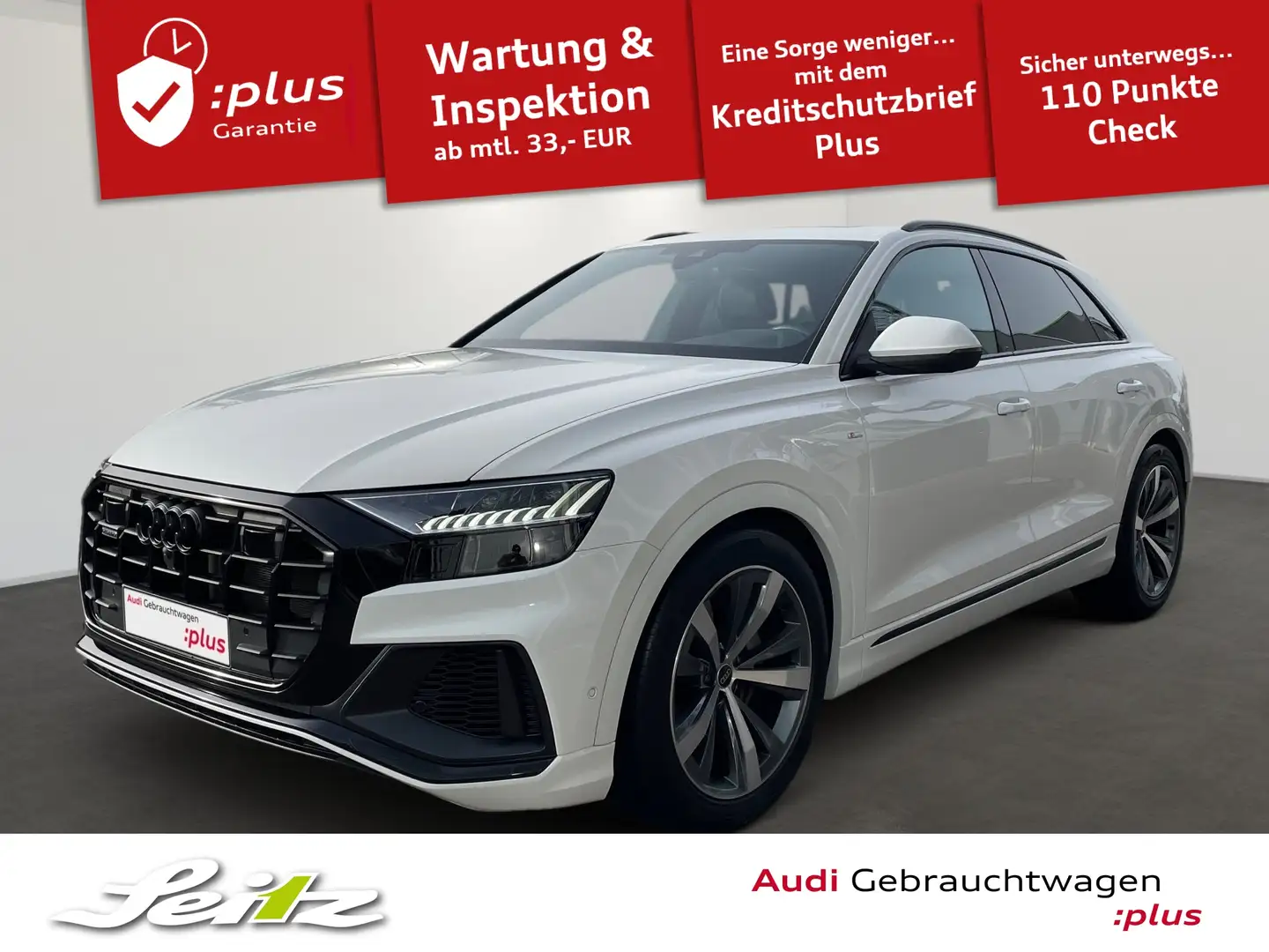 Audi Q8 55 TFSI quattro *PANO*MATRIX*KAMERA*NAVI* Weiß - 1